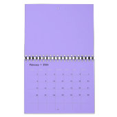 MEHRFARBIGER HINTERGRUND KALENDER zwei Seiten klei (Feb 2026)