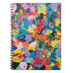 mehrfarbiger Hintergrund mit Pinsel Notizblock