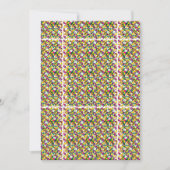 mehrfarbiger Hintergrund mit Quadraten und Punkten Einladung (Vorderseite)