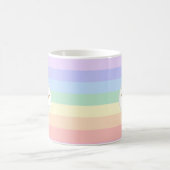 mehrfarbiger Hummingbird auf Pastel Rainbow Kaffeetasse (Mittel)