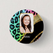 Mehrfarbiger Leoparddruck Button (Vorderseite)