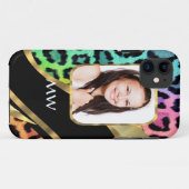 Mehrfarbiger Leoparddruck Case-Mate iPhone Hülle (Rückseite (Horizontal))