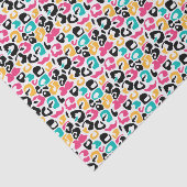 Mehrfarbiger Leoparddruck Seidenpapier (Ausschnitt)