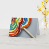 mehrfarbiger Lollipop Karte (Gelbe Blume)
