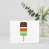 Mehrfarbiger Lolly Pop Icecream Postkarte (Stehend Vorderseite)