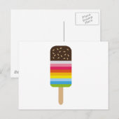 Mehrfarbiger Lolly Pop Icecream Postkarte (Vorne/Hinten)