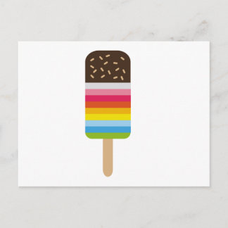Mehrfarbiger Lolly Pop Icecream Postkarte