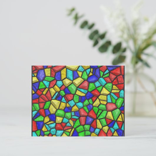 mehrfarbiger Marmor, feine Farben, unregelmäßige F Postkarte (Stehend Vorderseite)