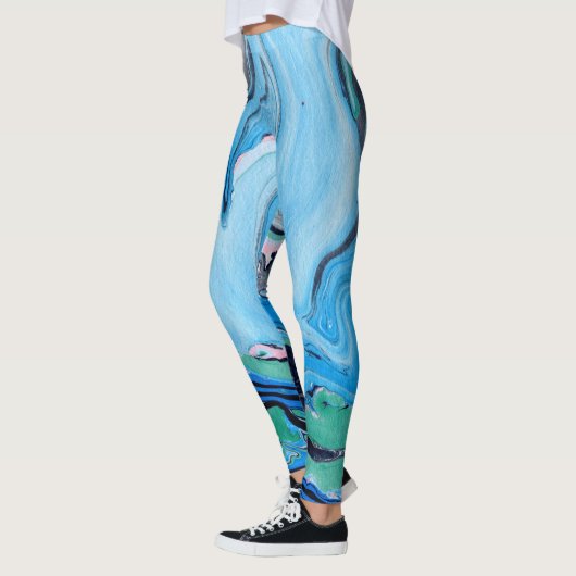 mehrfarbiger Marmorstein Leggings (Links)