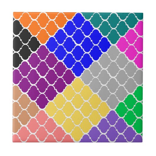 Mehrfarbiger marokkanischer Stil Fliese (Vorderseite)