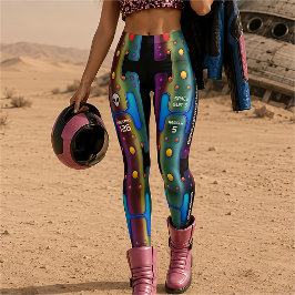 Mehrfarbiger mechanischer Android-Roboter Leggings