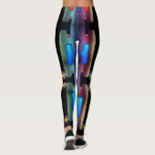 Mehrfarbiger mechanischer Android-Roboter Leggings (Rückseite)
