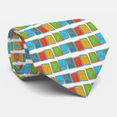 Mehrfarbiger PARTY-Blocktext Neckware Krawatte (Gerollt)
