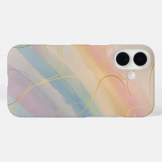 Mehrfarbiger Pastell Phone Case (Rückseite (Horizontal))