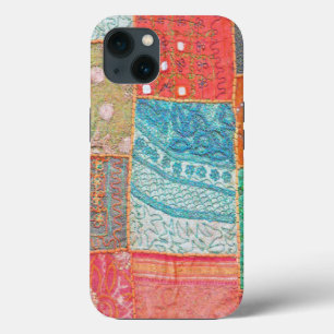 MEHRFARBIGER PATCHWORKTEXTURIERTER FABRIKÄHNLICHER Case-Mate iPhone HÜLLE