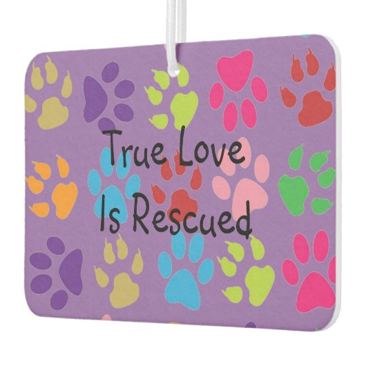 Mehrfarbiger Pawprint Herz Air Freshener Autolufterfrischer (Links)