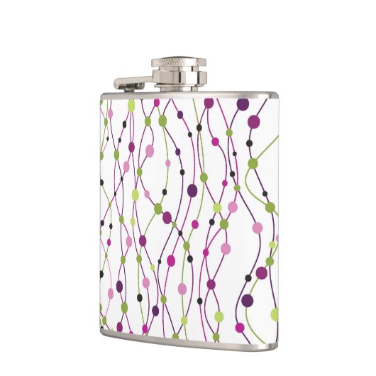 Mehrfarbiger Punkthintergrund Flachmann (Links)