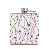 Mehrfarbiger Punkthintergrund Flachmann (Rückseite)