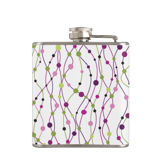 Mehrfarbiger Punkthintergrund Flachmann (Rückseite)