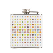 Mehrfarbiger Punkthintergrund Flachmann (Rückseite)