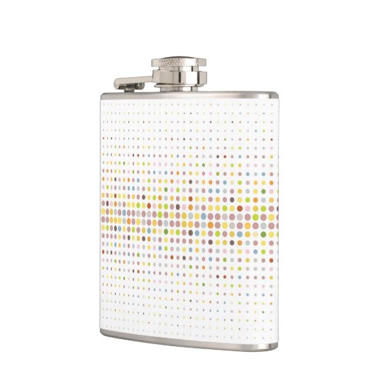 Mehrfarbiger Punkthintergrund Flachmann (Links)