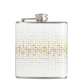 Mehrfarbiger Punkthintergrund Flachmann (Vorderseite)