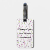 Mehrfarbiger Punkthintergrund Gepäckanhänger (Rückseite vertikal)