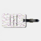 Mehrfarbiger Punkthintergrund Gepäckanhänger (Rückseite horizontal)