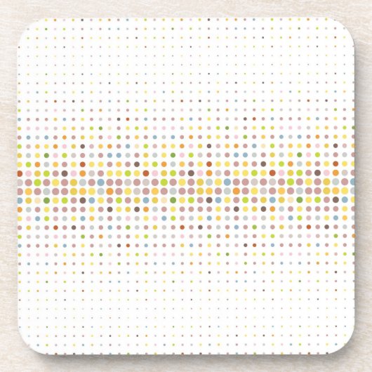 Mehrfarbiger Punkthintergrund Getränkeuntersetzer (Vorderseite)