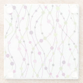 Mehrfarbiger Punkthintergrund Glasuntersetzer (Rückseite)