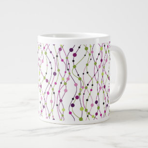 Mehrfarbiger Punkthintergrund Jumbo-Tasse