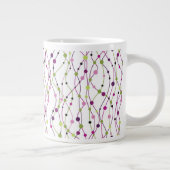 Mehrfarbiger Punkthintergrund Jumbo-Tasse (Rechts)