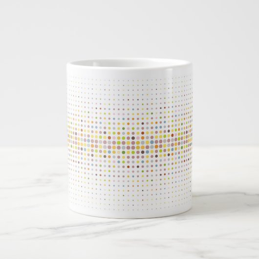 Mehrfarbiger Punkthintergrund Jumbo-Tasse (Vorderseite)