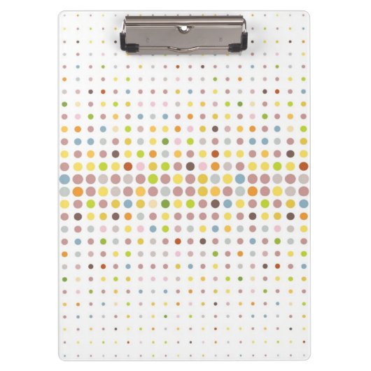 Mehrfarbiger Punkthintergrund Klemmbrett (Vorderseite)
