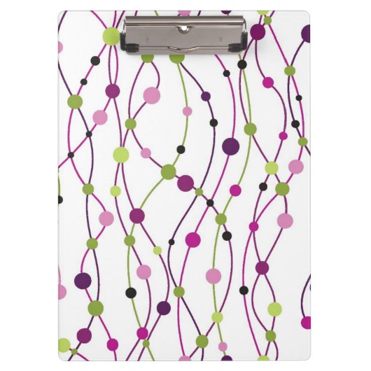 Mehrfarbiger Punkthintergrund Klemmbrett (Vorderseite)