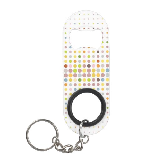 Mehrfarbiger Punkthintergrund Mini Flaschenöffner (Vorderseite)