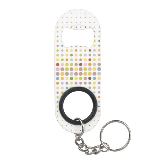 Mehrfarbiger Punkthintergrund Mini Flaschenöffner (Rückseite)
