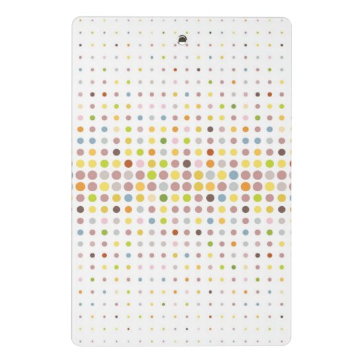 Mehrfarbiger Punkthintergrund Mini Klemmbrett (Rückseite)