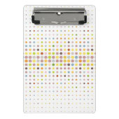 Mehrfarbiger Punkthintergrund Mini Klemmbrett (Vorderseite)