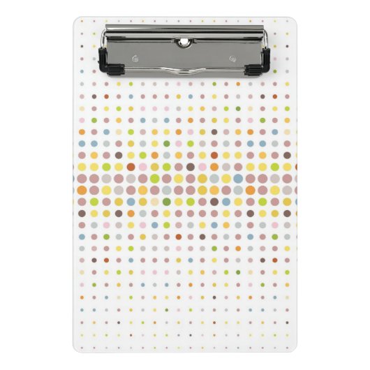 Mehrfarbiger Punkthintergrund Mini Klemmbrett (Vorderseite)