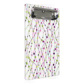 Mehrfarbiger Punkthintergrund Mini Klemmbrett (Schrägansicht)