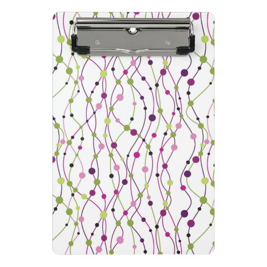 Mehrfarbiger Punkthintergrund Mini Klemmbrett (Vorderseite)
