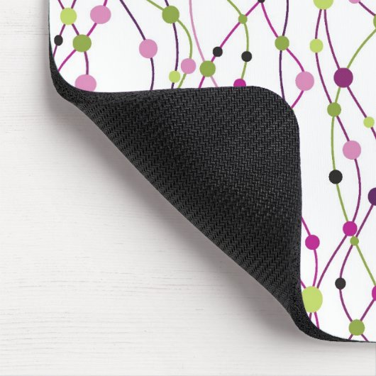 Mehrfarbiger Punkthintergrund Mousepad (Ecke)