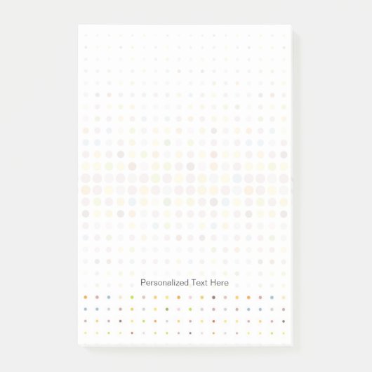 Mehrfarbiger Punkthintergrund Post-it Klebezettel (Vorderseite)