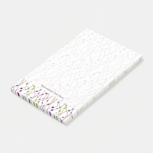 Mehrfarbiger Punkthintergrund Post-it Klebezettel (angewinkelt)