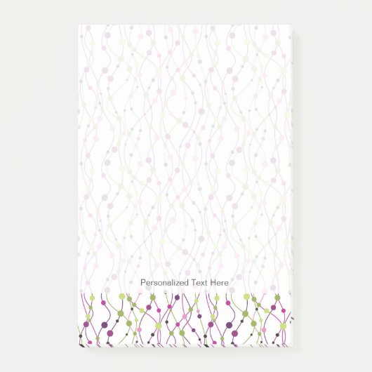 Mehrfarbiger Punkthintergrund Post-it Klebezettel (Vorderseite)