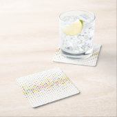 Mehrfarbiger Punkthintergrund Rechteckiger Pappuntersetzer (Vor Ort)