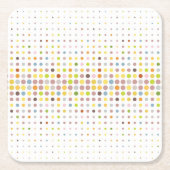 Mehrfarbiger Punkthintergrund Rechteckiger Pappuntersetzer (Vorderseite)