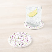 Mehrfarbiger Punkthintergrund Sandstein Untersetzer (Seite)