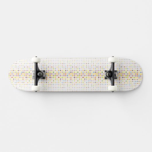 Mehrfarbiger Punkthintergrund Skateboard (Horizontal)